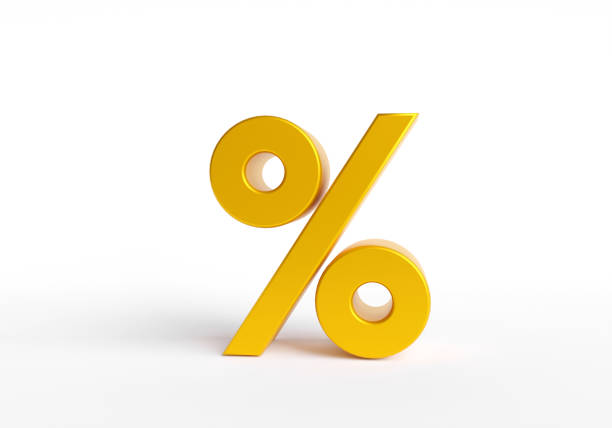istock gold percentage sign on background 2194670823