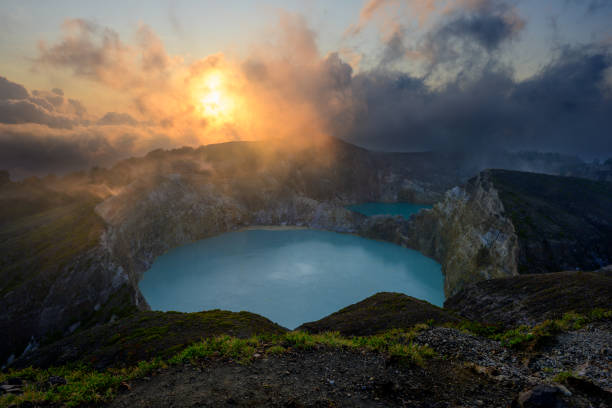 istock Kelimutu Crater in Flores at Sunrise 2194673107
