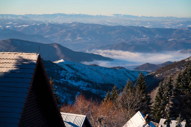 Nature of Kopaonik National Park in Serbia winter season.