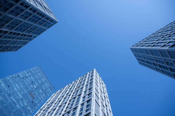 istock low angle view of modern skyscrapers 2194678155