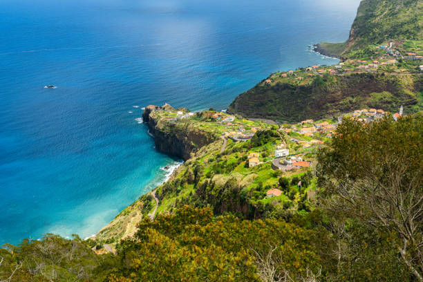 istock Scenic panoramic view from Miradouro do Curtado on a summer morning, Faial, Madeira island, Portugal. 2194680603