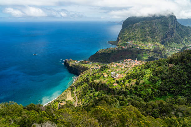 istock Scenic panoramic view from Miradouro do Curtado on a summer morning, Faial, Madeira island, Portugal. 2194680609