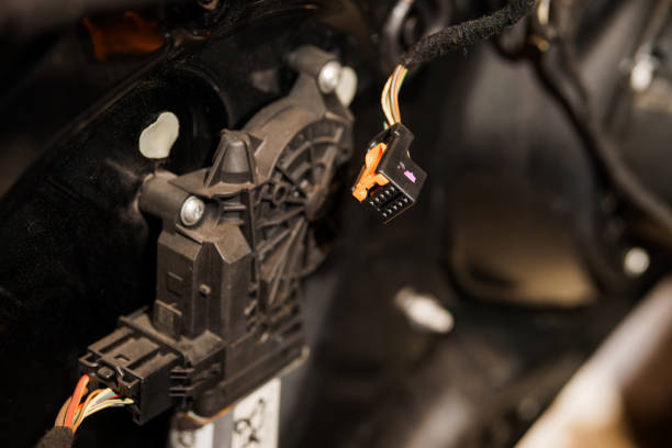 istock Close-up of Electrical Connector and Component in Vehicle Interior 2194682390