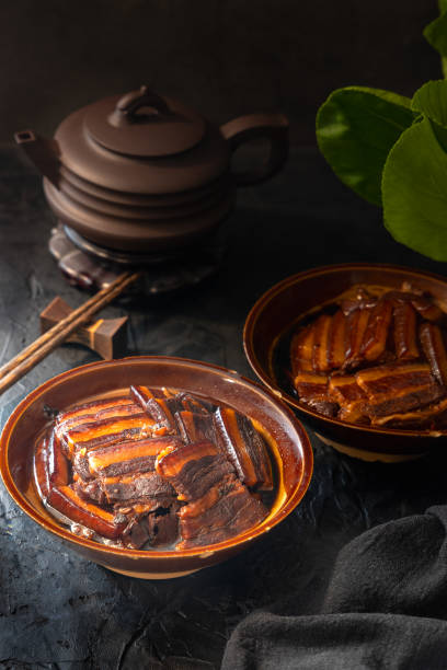 Mei Cai Kou Rou or braised Belly Pork with preserved vegetable