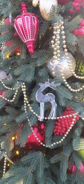 istock nice christmas decoration on the spruce in Moscow 2194684986