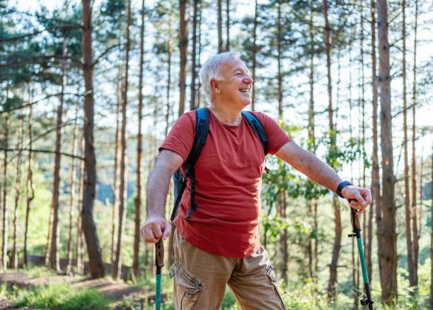 istock Hiker man on a hiking route 2194685009