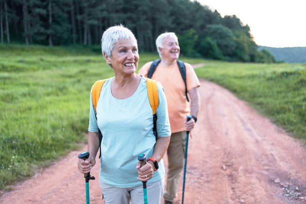 istock Senior woman on hiking 2194685037