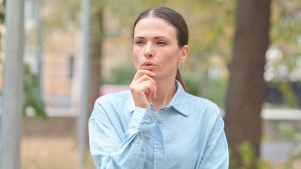 Brainstorming Woman with New Ideas Outdoor