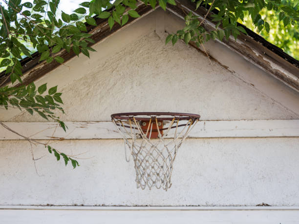 istock Basketball Hoop at Home on Building 2194699030