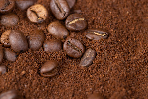 istock natural ground and roasted coffee for making a drink 2194699985
