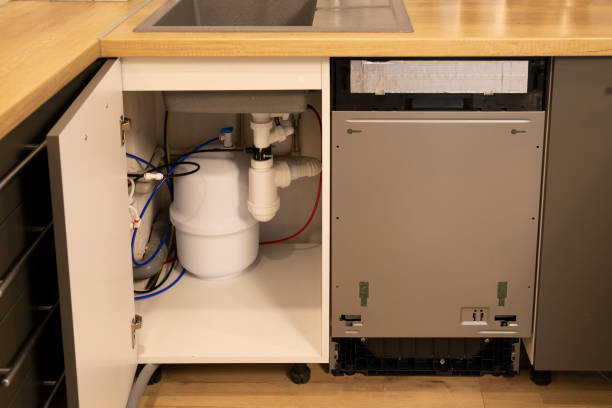 istock Reverse osmosis water purification system under kitchen sink and dishwasher 2194703817