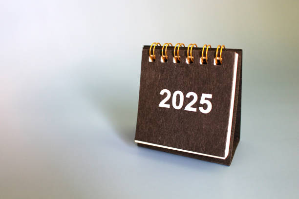 istock Monthly calendar template 2025 2194710584