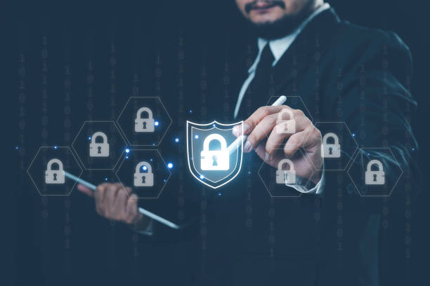 istock lock mark cybersecurity internet, protect attacks from a hacker. concept of password privacy on an online system, secure data from crime, virus cyber. cyber security technology digital information. 2194713827