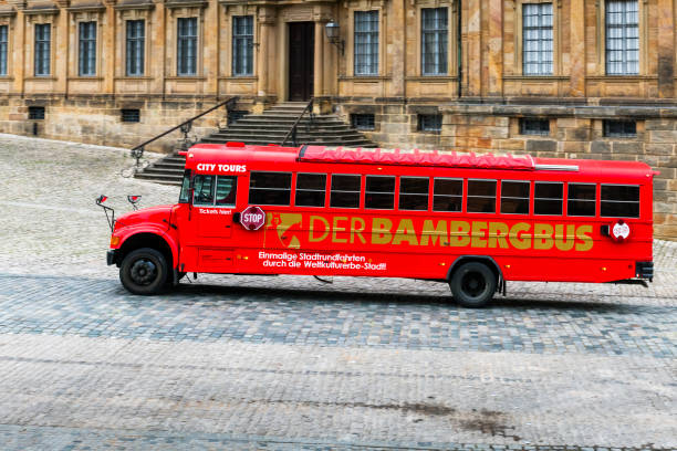 Bamberg, Germany - October 30, 2024: Sightseeing bus in Bamberg in Bavaria in Germany