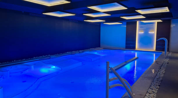 istock Swimming pool in the wellness center with hydromassages 2194715539