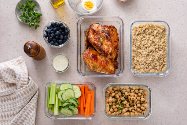 istock Healthy meal prep containers on kitchen counter 2194717838