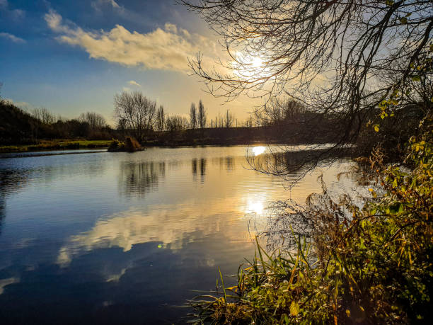 istock Beautiful sunrise over the river Trent. 2194718301