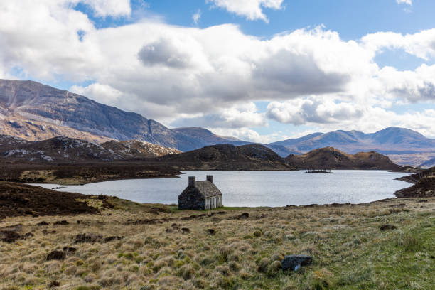 istock Stack Lodge Road End and Loch Stack in the north of Scotland 2194718671