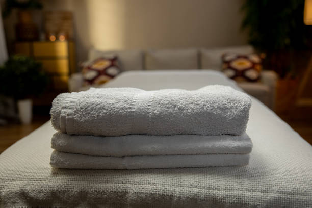 istock A Cozy Spa Setting Complete with Fresh Towels for Ultimate Relaxation and Comforting Atmosphere 2194718991