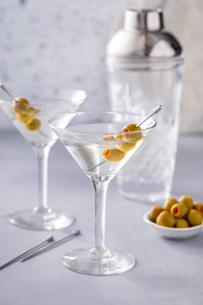 istock Martini cocktail with vodka, vermouth and olive garnish 2194719586