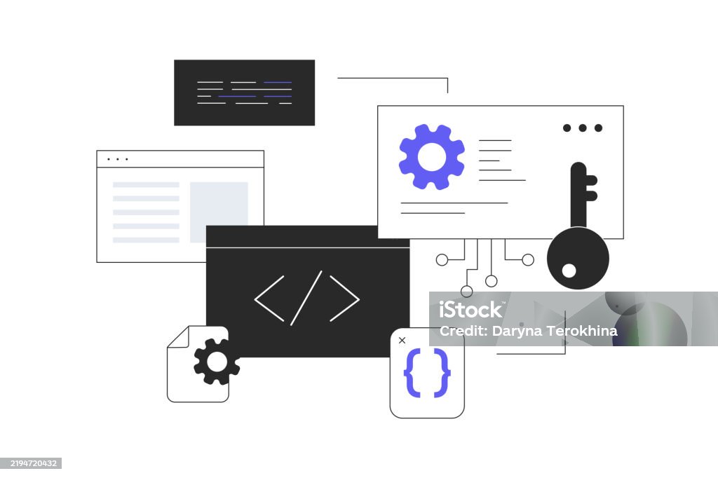 Software Development Programming Coding Write Code Settings And Testing ...