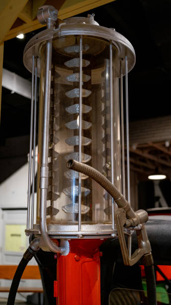 istock Antique gas pump in a garage 2194722922