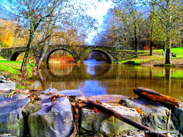 Scenic View Of Stone Arch Bridge