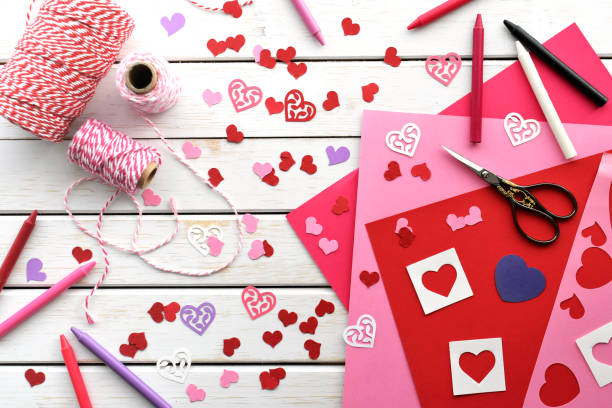 istock Valentines Heart Crafting Background 2194726029