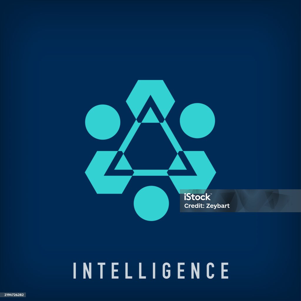 Simple Artificial Intelligence Triangle Design Stock Illustration ...