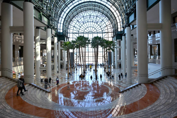 New York City - February 18, 2023: interior of Brookfield Place, a shopping center and office building complex in the New York City borough of Manhattan, United States