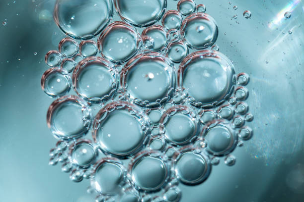 istock Set of transparent bubbles with blue tones 2194730045