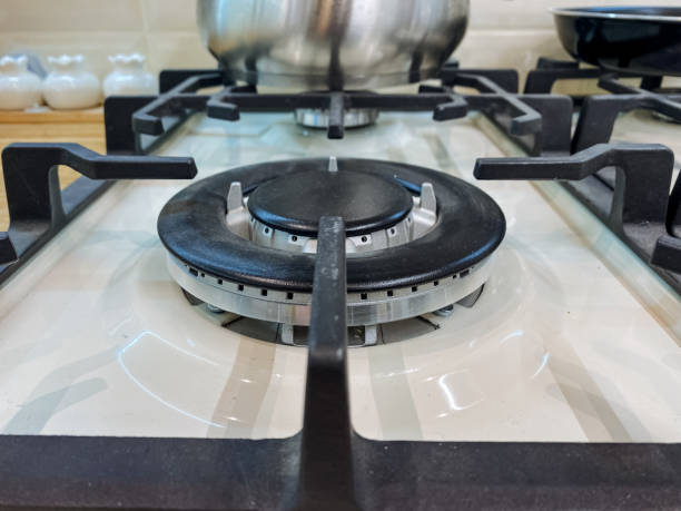 istock A pot is sitting calmly on a gas stove, which is a fundamental kitchen appliance created specifically for the purpose of cooking food by utilizing gas as the heat source to prepare meals 2194740333