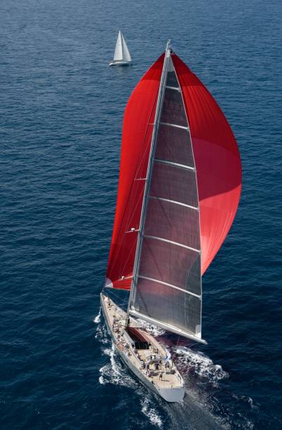 istock Sailing boats in full sail. 2194741447