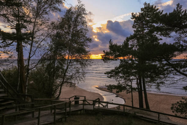 istock Sunset at the beach Saulkrasti, Rigas bay, Latvia 2194741454