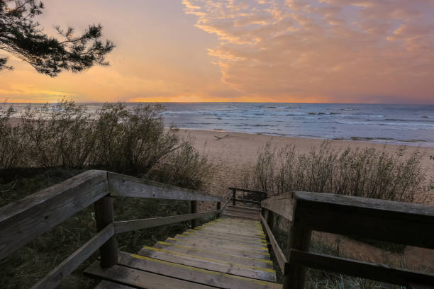 istock Sunset at the beach Saulkrasti, Rigas bay, Latvia 2194741485