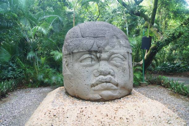 istock Olmec Colossal Head, La Venta Museum Park, Villahermosa, Tabasco, Mexico 2194742200