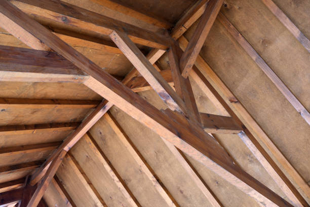 istock Rustic wooden beams create a warm ambiance in a cozy space 2194743499