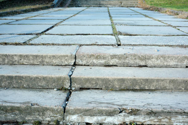 Tripping hazard due to an uneven surface.