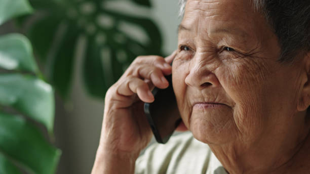 istock Senior woman talking on phone. 2194745280