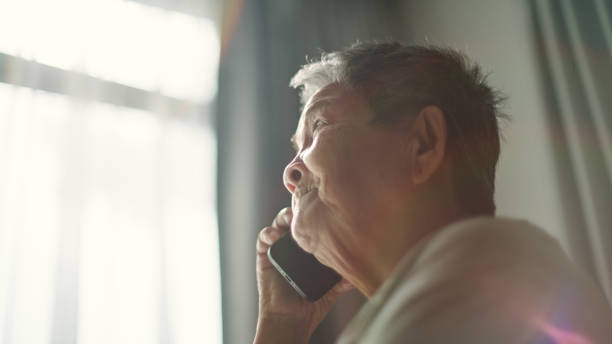 istock Senior woman talking on phone. 2194745327