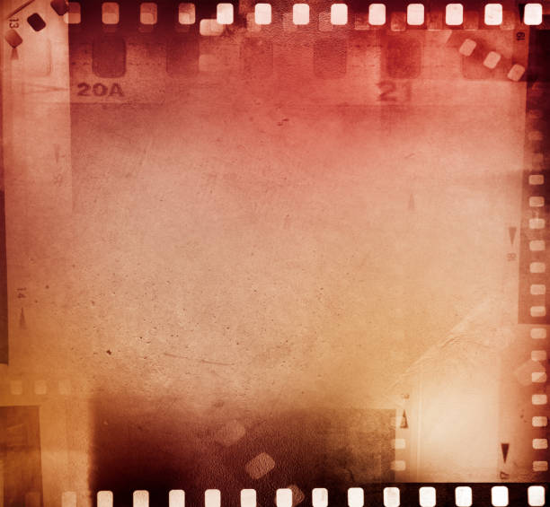 istock Film negatives brown orange background 2194753401