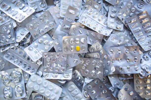 istock Last capsule of yellow drug 2194753586