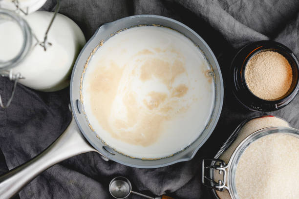 istock Close-up View of Yeast Proofing in Warmed Milk 2194753784