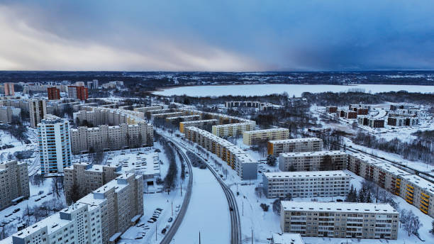 istock Õismäe in Winter: Drone Perspective of Snow-Covered Urban Landscape 2194760220
