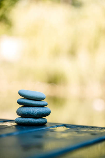 Stacked smooth stones. Zen meditation and yoga background. High quality photo