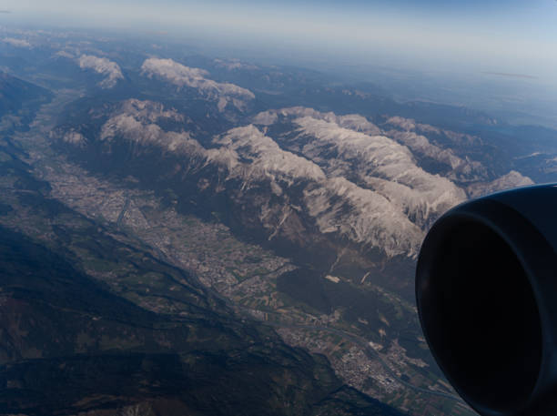 Shot from above. View of the mountains.