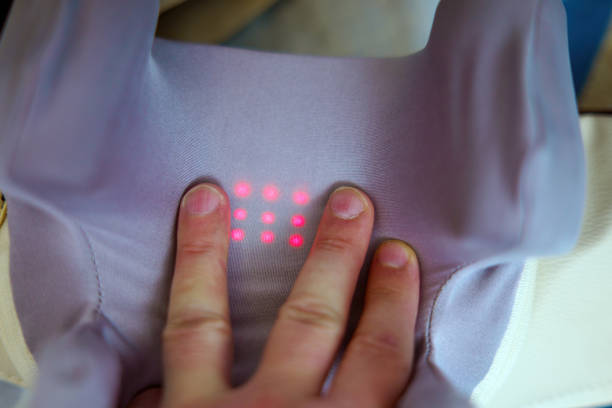 Infrared lamp block for joint warming on an automatic massager. Ideal for pain relief and muscle relaxation, promoting overall wellness and recovery