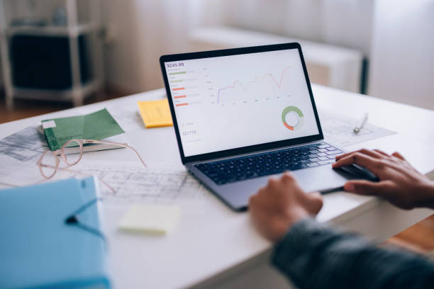istock Person Analyzing Business Graphs on a Laptop at a Neat Workplace 2194772926