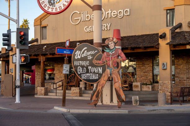 North Platte, Nebraska, USA - September 27, 2025: A sign painted on the side of a building in downtown North Platte welcomes visitors to the “Home of Buffalo Bills Ranch”, the “State Historical Park”, and “Scouts Rest Ranch”.