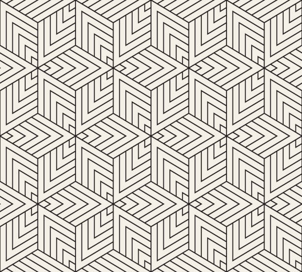 Seamless Geometric Vector Pattern Seamless. Colors easily changed. Editable Stroke. ninja stars drawing stock illustrations